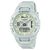 Herren-Armbanduhr G-SHOCK mit weißem Gehäuse und schwarzem Zifferblatt, gelben Akzenten
