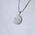 Collier avec pendentif rond en argent, gravure « STAR TREK » sur chaîne