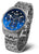 Montre pour femme avec cadran bleu et bracelet en acier inoxydable, design sportif