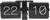 Horloge de table Karlsson Flip avec grands chiffres 22 et 10, boîtier noir