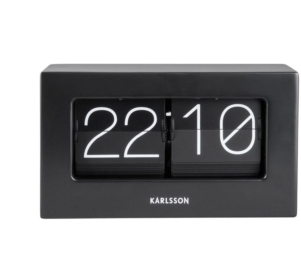 Réveil de table rectangulaire avec boîtier noir, chiffres LED 22:10, Karlsson