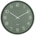 Horloge murale Karlsson avec cadran vert, chiffres blancs et cadre en métal, ronde