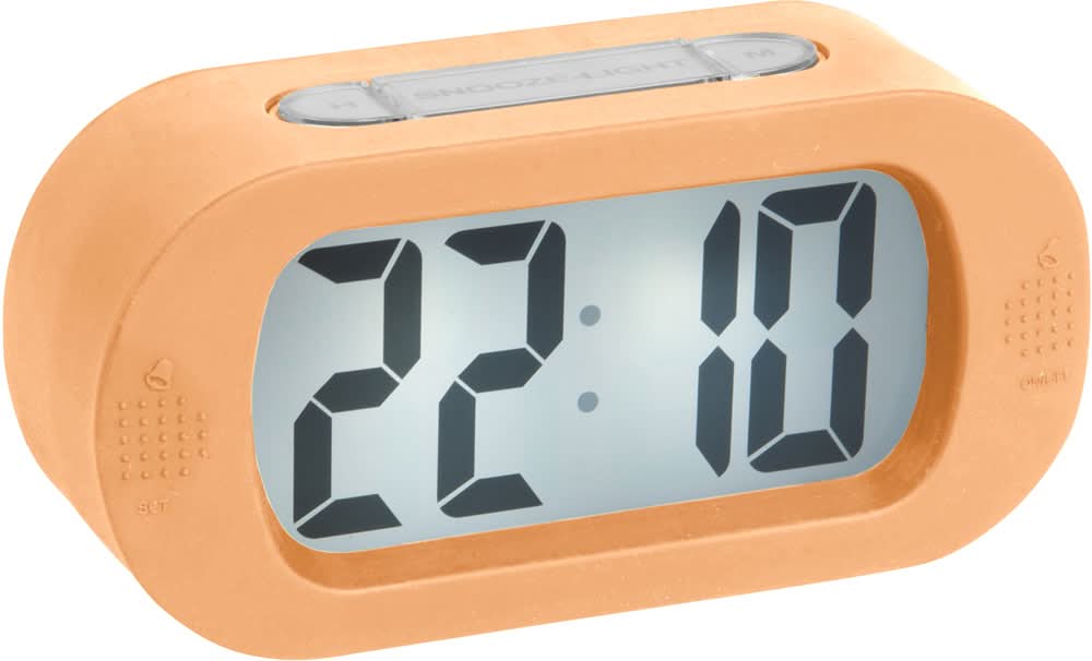 Gomme à effacer avec affichage numérique 22:00, boîtier orange