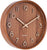 Horloge murale en bois avec cadre en bois, cadran marron, grands chiffres et aiguilles claires