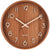 Horloge murale en bois avec cadran marron, chiffres romains et trois aiguilles, Ø 22 cm