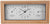 Analoger Wecker mit Bambusrahmen, weißem Zifferblatt und Thermometer-/Hygrometeranzeige