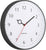Horloge murale avec cadre en plastique, cadran blanc, chiffres noirs et trotteuse rouge