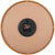 Arrière de l'horloge murale en bois avec support beige et insert de mouvement noir