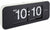Digitale Wanduhr mit schwarzer Kunststofffront und weißer Anzeige 10:10