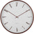 Horloge murale ronde avec cadre en bois, cadran blanc et aiguilles fines