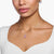 Collier en argent sterling 925 avec pendentif en pierre rose au cou
