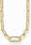 Collier-Gliederkette mit steinbesetztem Ankerelement, goldfarben
