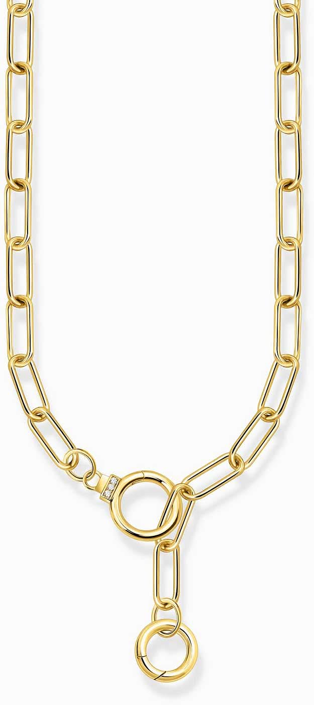 Collier avec deux fermoirs anneaux et pierres - Thomas Sabo Modèle : KE2192-414-14