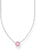 Collier avec pendentif en pierre rose et chaîne fine