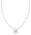 Chaîne en argent 925 avec pendentif en forme de goutte et zircone blanche