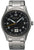 Montre Seiko pour femme avec bracelet en acier, cadran noir, guichet date à 3h