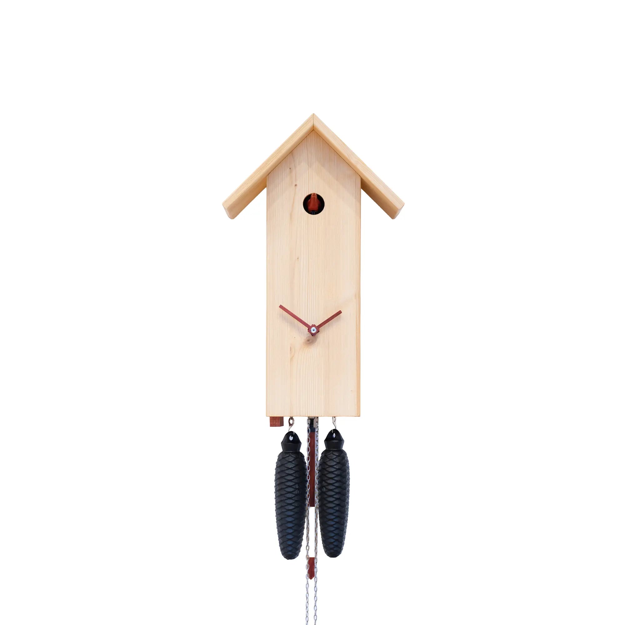 Rombach & Haas Classic SLM3-11 Horloge Murale Bois Naturel • Mouvement Mécanique 8 Jours • Véritable Coucou de la Forêt-Noire