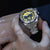 Festina Sportchronograph au poignet : bracelet en acier inoxydable, cadran bleu et jaune