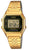 Montre pour femme avec affichage numérique, bracelet en acier inoxydable doré et boîtier carré