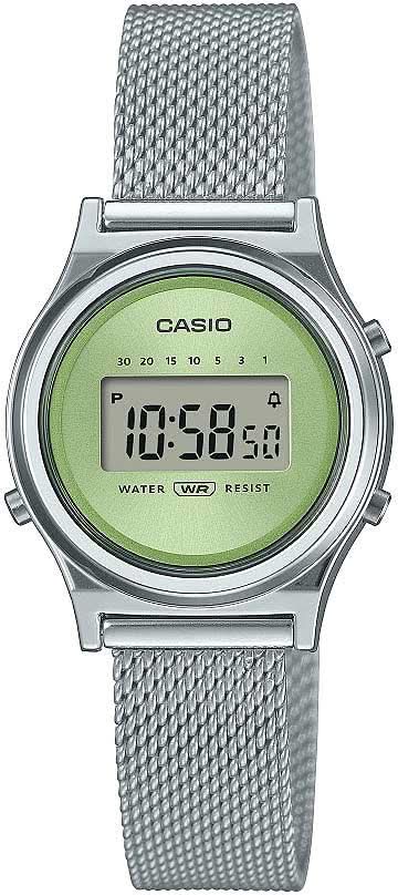 Casio Vintage LA700WEM-3AEF Montre Femme • Design Rétro Iconique • Bracelet Maille Milanaise