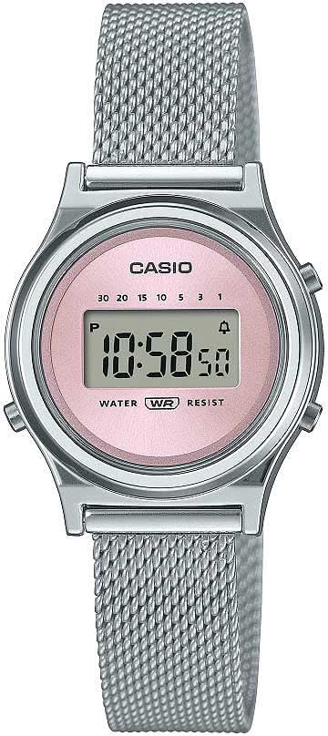 Casio Vintage LA700WEM-4AEF Montre Femme • Design Rétro Iconique • Bracelet Milanais