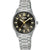 Damenarmbanduhr Lorus Classic mit Quarzwerk, schwarzem Zifferblatt, goldenen Zeigern & Metallband