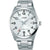 Lorus Classic Armbanduhr mit silberfarbenem Edelstahlband und weißem Zifferblatt