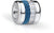 Charm en acier inoxydable avec cordon tressé bleu et oxydes de zirconium incrustés