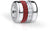 Charm en acier inoxydable avec cordon tressé rouge et anneau orné de strass