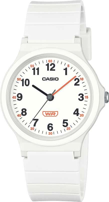 Casio montre pour femme avec bracelet en plastique blanc et cadran analogique