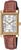 Montre Casio pour femme avec bracelet en cuir marron, boîtier doré et cadran blanc
