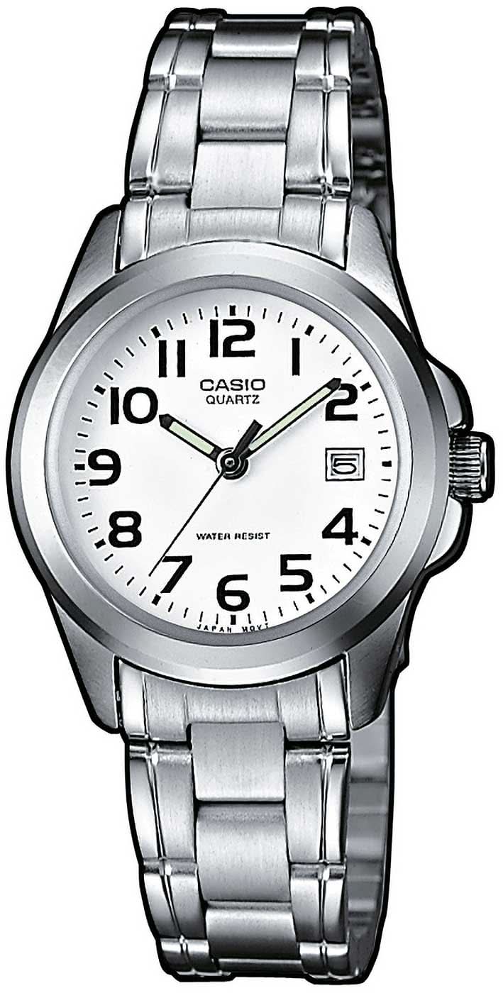 Montre pour femme avec bracelet en acier inoxydable argenté, cadran analogique et affichage de la date