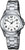 Montre pour femme avec bracelet en acier inoxydable argenté, cadran analogique et affichage de la date