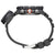 Montre bracelet pour homme en vue latérale : boîtier noir avec couronne et bouton orange