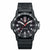 Bracelet de montre pour homme avec cadran noir, aiguille des secondes rouge et guichet date