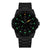 Bracelet de montre pour homme avec boîtier et bracelet noirs, cadran noir avec index luminescents