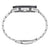 Dos d'une montre bracelet pour homme avec boîtier en acier inoxydable, vue sur le fond et les maillons du bracelet