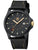 Luminox Herrenuhr mit schwarzem Zifferblatt, Datum bei 3 Uhr und roter Sekunde