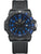 Herren-Armbanduhr mit schwarzem Carbonox-Gehäuse, schwarzem Kautschukband und blauem Zifferblatt