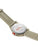 Beige Herrenuhr mit Gehäuserückseite und Prägung, Armband mit Textur