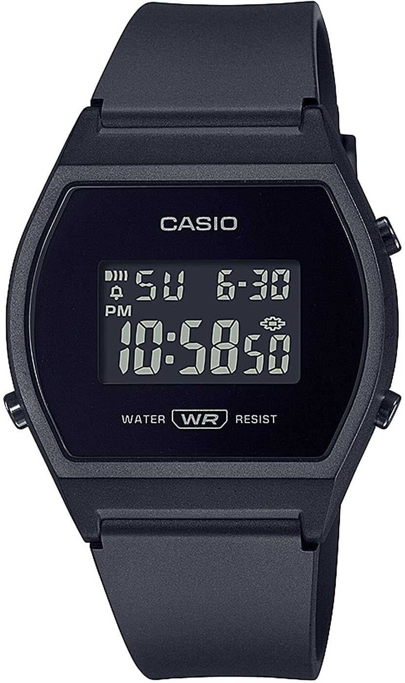 Casio Montre Femme avec affichage numérique et bracelet en plastique noir
