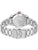 Rückseite einer Herrenarmbanduhr aus Edelstahl mit Armbandgliederung
