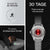 Silberne Withings Hybrid-Smartwatch mit leuchtendem Sensorfeld und Metallarmband