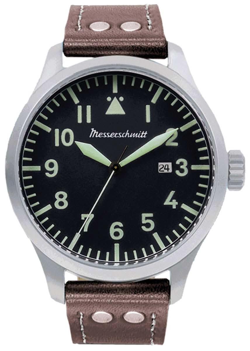 Montre homme Messerschmitt Beobachter ME-47XLB • Fabriquée en Allemagne • Design aviateur