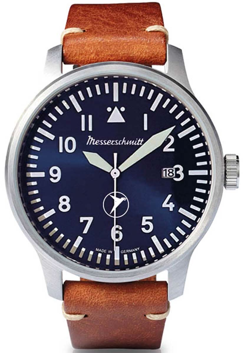 Montre homme Messerschmitt Flieger ME-6332BLVin • Fabriquée en Allemagne • Design historique