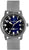 Montre d'aviateur Messerschmitt avec cadran sombre, grands chiffres et bracelet milanais en métal