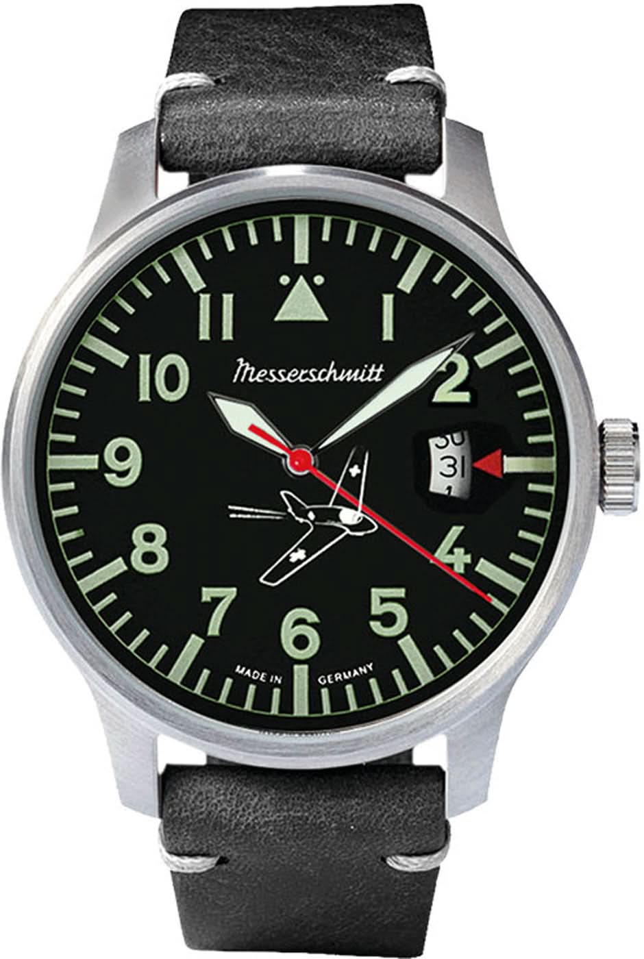 Montre homme Messerschmitt Me 163 ME163-80-2 • Fabriquée en Allemagne • Design aviateur