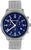 Messerschmitt Chronograph-Herrenuhr, blaues Zifferblatt, silbernes Metallarmband