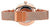 Fond de montre avec bracelet en maille or rose, fermoir et gravure