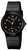 Casio Armbanduhr mit schwarzem Metallarmband und rundem schwarzem Zifferblatt, Analoganzeige